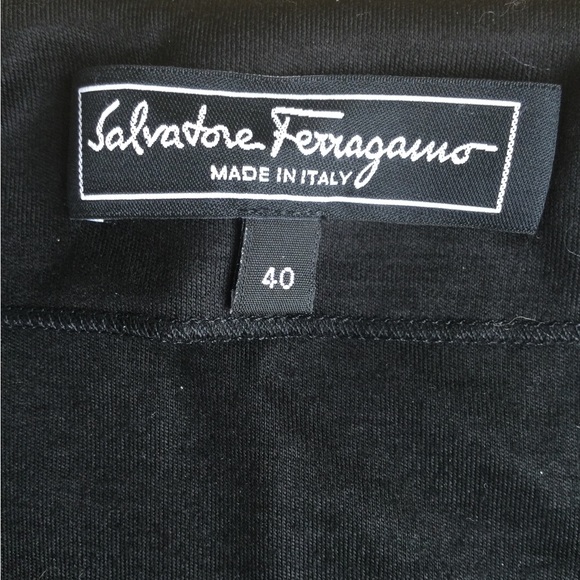 Salvatore Ferragamo black cow neck wool dress - Picture 2 of 5